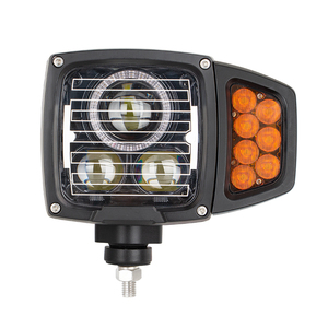 Phare de tracteur à <span class=keywords><strong>LED</strong></span> avec lentille chauffante et clignotant détachable - Éclairage combiné étanche IP68 pour machines agricoles - Product Image 3