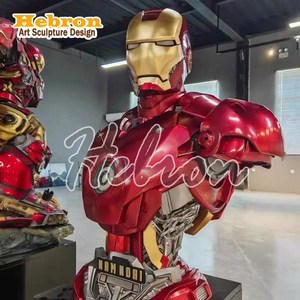 Sculpture de personnage <span class=keywords><strong>Marvel</strong></span> en fibre de verre, sculpture Iron Man, buste Spider-Man, magnifique statue de collection en résine de film <span class=keywords><strong>Marvel</strong></span> - Product Image 1
