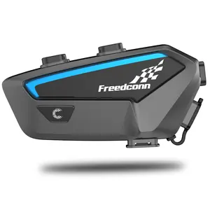 Freedconn FX 2000MワイヤレスモーターサイクルヘルメットIntercomunicadorヘッドセット (6人のライダーとのコミュニケーション用)