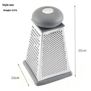 Râpe à légumes et éplucheur multifonction 4-en-1 de 8 pouces en acier inoxydable antidérapant pour cuisine - Product Image 3