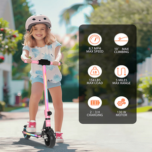 Kids <b>Mini</b> Scooter with <b>Speaker</b> & LED Display 14km/h Kick E Scooter UK EU Warehouse Drop Ship Made of - Product Image 2