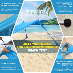 Tenda di protezione UV portatile del baldacchino della spiaggia di alta qualità & riparo antivento della tenda della spiaggia perfetto per l'esterno - Product Image 2