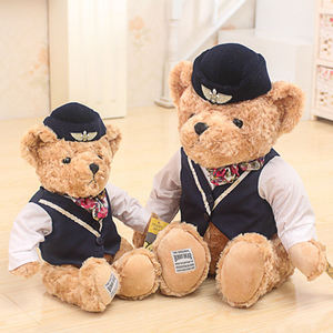 Captain hostess teddy bear toy British police bear dress bear peluche - Product Image 5