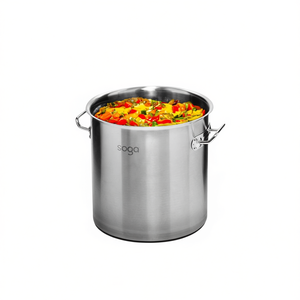 Olla de acero inoxidable Soga de 33L, gran capacidad, resistente, para catering, para sopas, guisos y cocción al fuego. - Product Image 1