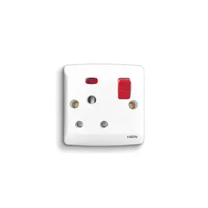 Wall Switch and Socket 32A Electrical 3 pin Outlet and High Power Switch With Neon