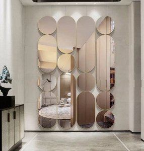 Hiện đại trang trí tường Gương phòng khách hành lang sang trọng hợp kim nhôm khung gương phân vùng phòng ăn kết hợp gương - Product Image 5