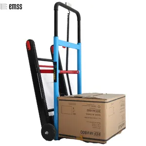 Hot-Selling Harga Rendah Gudang Listrik Peralatan Penanganan Hand Truck Tangga Listrik Lipat Troli Belanja