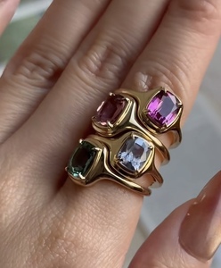 Joyería Fina Personalizada, Anillo Sólido Real de Oro de 9k, 10k, 14k, 18k, Oro Blanco, Amarillo y Rosa, Diamante/Gema de Laboratorio, Fabricación en Fábrica - Product Image 2