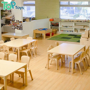 Ensembles de meubles pour enfants en bois d'inspiration Montessori moderne pour chambre à coucher, crèche, table et chaise d'apprentissage précoce pour tout-petits, utilisation en milieu hospitalier et hôtelier - Product Image 1