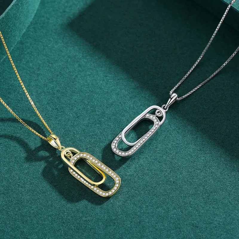 Nouvelle Arrivée Simple Fine Jewelry Collier 925 Sterling Silver High End Women's Jewelry Necklace