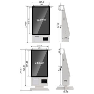 Support de terminal de point de vente de 23,8 pouces, support de sol, KFC, <span class=keywords><strong>McDonald</strong></span>'s, kiosque de commande de nourriture, kiosque de paiement, restaurant, type mural - Product Image 5