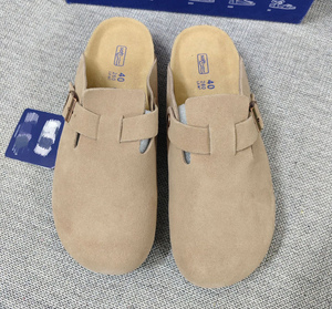 Zoccoli Unisex di Alta Qualità Stile Birkenstock in Vera Pelle Scamosciata con Fodera in Pelliccia, Scarpe da <span class=keywords><strong>Donna</strong></span> per Esterno, <span class=keywords><strong>Sandali</strong></span> in <span class=keywords><strong>Sughero</strong></span> - Product Image 5