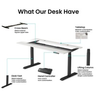 Escritorio Eléctrico Ergonómico Profesional Más Vendido, OEM ODM, Moderno, Convertible, Ajustable en Altura, de Madera, para Oficina