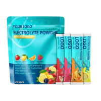 Sachets de poudre d'électrolytes en vrac pour marques privées OEM, boissons électrolytiques saveurs variées, supplément alimentaire pré-entraînement pour adultes