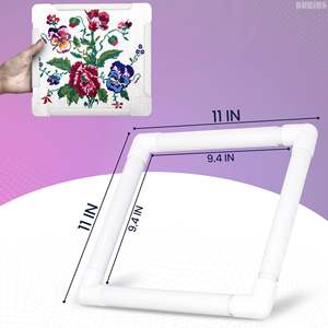 Aro de Bordado Cuadrado de Plástico Burius de 11 Pulgadas, Marco Ligero para Bordado a Mano, Punto de Cruz y Manualidades - Product Image 3