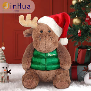 Meilleure vente en gros de peluche de Noël wapiti brodé renne <span class=keywords><strong>moto</strong></span> voiture poupée pour le soulagement du stress ornements décoratifs - Product Image 2