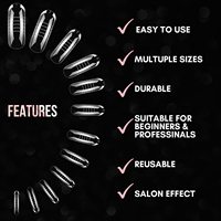 120 pièces boîte double forme ongles clair faux ongles moules Poly Gel Extension couverture complète ongles artificiels conseils avec échelle pour l'extension