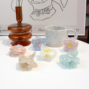 YIYI Industrial & Trading Co. 5.8cm Acrylique Fleur Griffe Clip Brillant Poli Floral Cheveux Griffes Filles Luscious Designer Cheveux Griffe - Product Image 6