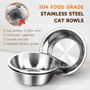 <b>Cat</b> <b>Bowl</b> Stand Wooden Elevated Feeding Station For <b>Cats</b> With Stainless Steel <b>Bowls</b> Natural Wood Color - Product Image 5