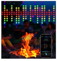 Guirlande lumineuse LED RGB intelligente pour rideaux, affichage d'images DIY, étanche au quotidien, pour chambre et fenêtre