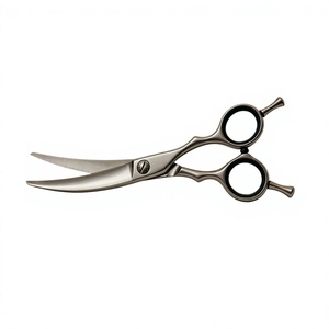 Ciseaux professionnels incurvés ASAP en acier inoxydable 4Cr13 finition mate pour droitiers, tranchants, pour la coupe et le coiffage en salon - Product Image 1