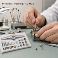 Set Tap dan Die Mini Presisi M1.0-M2.5 |   31Pc GCr15 Bearing Steel Thread Tool Kit untuk Pembuatan Model Perhiasan & Perbaikan Halus