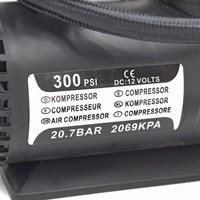 Compresseur d'air portable 12V 300psi pour voiture, pompe universelle pour gonflage de pneus de voiture, vélo, ballons, outil de réparation automobile, accessoire