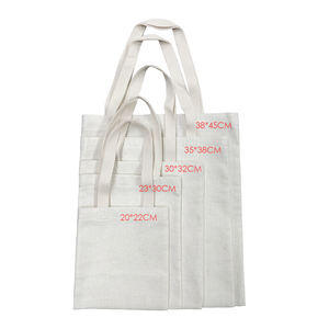 Bolsa de Mano Rectangular de Lino Prosub para Sublimación con Impresión de Logotipo Personalizado, Bolsa de Compras Promocional para Regalos Empresariales - Product Image 1