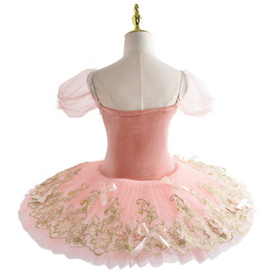 Traje de Ballet Profesional para Niñas, Vestido Tutú de Ballet, Princesa, Plato, Pancake, Lago de los Cisnes, Bailarina, <span class=keywords><strong>Disfraz</strong></span> de Danza Escénica - Product Image 3