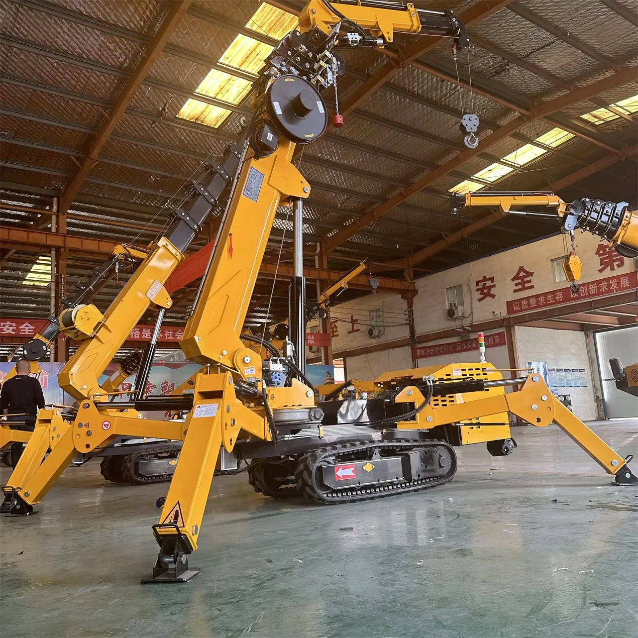 3ton điều khiển từ xa Điện Xăng DIESEL Spider nâng Crane Spider Crawler hoist Crane thiết bị nâng hạ cho hẹp không gian