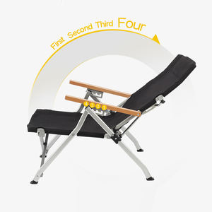 Chaises de plage pliantes ultra-légères et robustes avec logo personnalisé d'usine, chaise de camping à dossier bas - Product Image 1