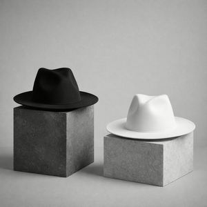 Chapeau Fedora Classique Multicolore en Coton et Polyester pour Noël, Élégant, Unisexe, Protection Solaire, Décontracté, pour Voyage et Fête - Product Image 4