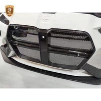 Lèvre de pare-chocs avant style AD en fibre de carbone pour BMW Série M M3 G80 M4 G82 G83 Modèle 2021+