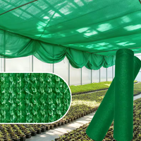 Filet d'ombrage tricoté en HDPE vert 4x50, taux d'ombrage 35-95% pour serres, jardins potagers, fermes et protection solaire des plantes