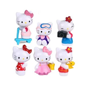 Set di 6 Action Figure Personalizzate Hello Cat in PVC, Scatole Misteriose di Gattini alla Moda, Giocattoli per Bambini 4-6 Anni - Product Image 2