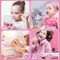 Perlengkapan Kosmetik Putri Fashion Harga Pabrik BST, Set Mainan Kotak Kosmetik untuk Anak Perempuan, Set Rias Wajah dan Cat Kuku dengan Cermin untuk Anak Perempuan