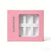 Boîte d'échantillons de soins de la peau personnalisée, boîte à flacons cosmétiques, coffret cadeau beauté avec fenêtre transparente, impression personnalisée, gaufrage, doublure en éponge