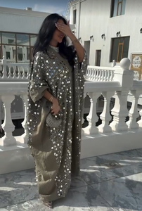 Abaya <span class=keywords><strong>de</strong></span> Luxe Personnalisée <span class=keywords><strong>de</strong></span> Dubaï, Nouvelle Collection 2026, Broderie <span class=keywords><strong>de</strong></span> Paillettes, Vente Chaude, Élégante, pour Musulmanes, Décontractée et <span class=keywords><strong>Prière</strong></span> 66 - Product Image 2