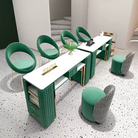 Ensemble table et chaise de manucure avec plateau en marbre, station de salon de manucure de luxe, OEM ODM, service de correspondance complet