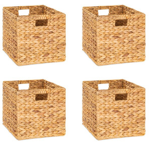 Panier <span class=keywords><strong>de</strong></span> <span class=keywords><strong>rangement</strong></span> en <span class=keywords><strong>osier</strong></span> <span class=keywords><strong>de</strong></span> jacinthe d'eau pliable multi-usage <span class=keywords><strong>de</strong></span> haute qualité et écologique pour la cuisine, la salle <span class=keywords><strong>de</strong></span> bain, le salon - Product Image 1