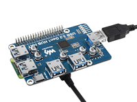 Hub USB 3.2 Gen1 Waveshare pour Raspberry Pi, 4 ports USB 3.2 Gen1, port d'alimentation USB-C 5V CC, sans pilote, Plug & Play, en stock