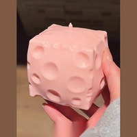 Mainan Squishy Keju TPR dengan Isian Vaseline, Lembut, Mudah Digenggam, Dapat Dibentuk, 3 Ukuran, Tersedia Warna Kuning dan Pink
