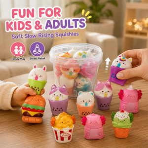 Juguetes Sensoriales de Espuma PU de Animales de Dibujos Animados Boba Squishy de Venta al por Mayor, de Subida Lenta, Recompensas para el Aula para Niños - Product Image 2