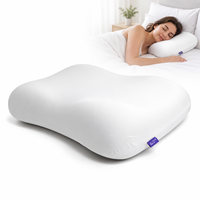 Oreiller Confortable Premium Effet Nuage - Oreiller Ergonomique en Mousse à Mémoire de Forme pour le Soutien du Cou et des Épaules, Idéal pour Dormeurs sur le Côté et sur le Dos