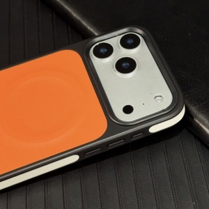 เคสโทรศัพท์หนัง PU สีพื้นเรียบง่ายแบบแม่เหล็ก สำหรับ iPhone 12 13 14 15 16 17 pro max ขายส่ง ฝาหลัง - Product Image 3