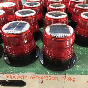 Năng lượng mặt trời cảnh báo nhấp nháy ánh sáng màu đỏ vàng màu xanh LED nhấp nháy an toàn đường bộ dẫn ánh sáng với nam châm - Product Image 5