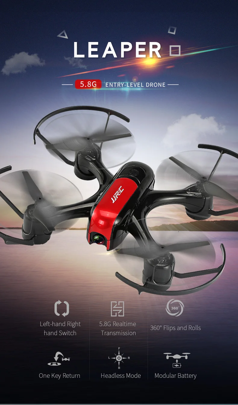 JJRC H69 Drone, leaper 5.8g entry-level drone 360" and rolls hand