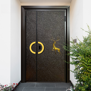 맥주 패턴 알루미늄 금속 방탄 외부 보안 입구 문 주택 OEM - Product Image 2