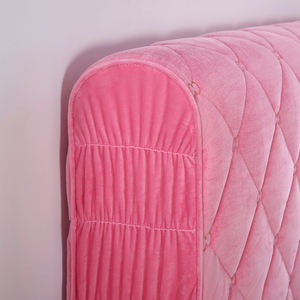 Rosa morbido ricamo trapuntato ispessito avvolgente completo intorno alla copertura della testa del <span class=keywords><strong>letto</strong></span> - Product Image 6