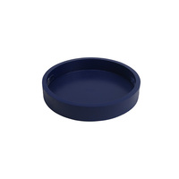 Plateau de service rond en bois avec poignées découpées, plateau décoratif en bois pour table basse, décoration intérieure, logo personnalisé
